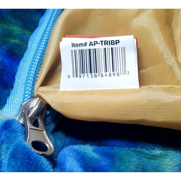 Adventure Planet  21"Triceratops Dinosaur Backpack Tie Dye Blue Stuffed Animal - Picture 10 of 12